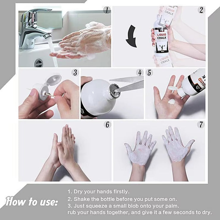 50Ml/100Ml Liquid Chalk Sweat-Resistant Workout Magnesium Powder Anti-Slip Cream Grip Weight Lifting Climbing Gym Sports Chalk