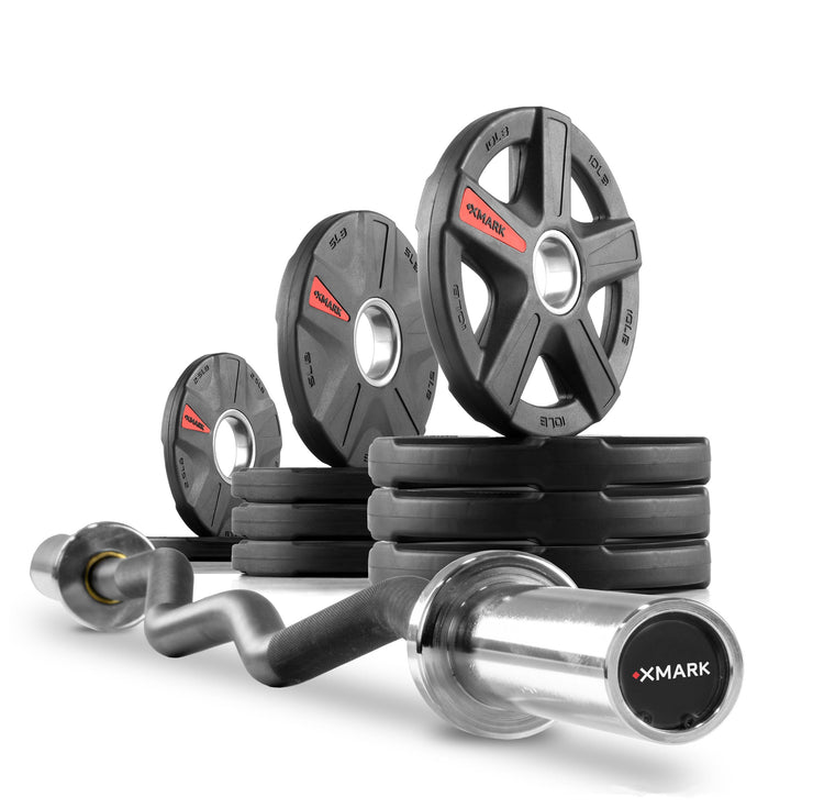 Texas Star Olympic Weight Plates and Curl Barbell Sets