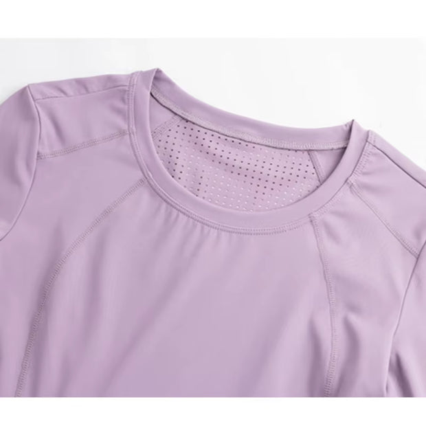 Slim Fit Yoga Shirt Women Long Sleeve Gym Top Breathable Athletic Tee Lightweight Quick Dry Running Shirt Autumn New