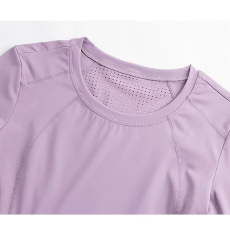 Slim Fit Yoga Shirt Women Long Sleeve Gym Top Breathable Athletic Tee Lightweight Quick Dry Running Shirt Autumn New