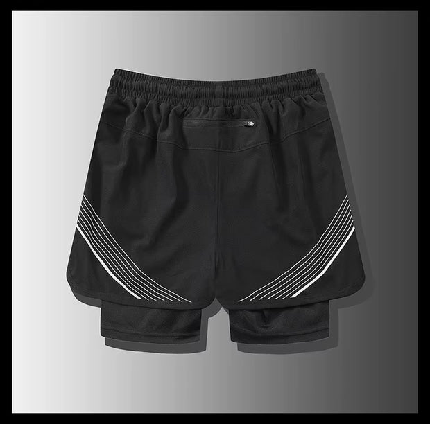 Running Shorts Men Gym Sports Shorts 2 in 1 Quick Dry Workout Training Gym Fitness Jogging Short Pants Summer Men Shorts