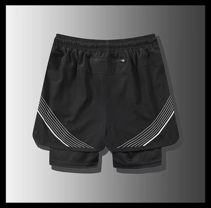 Running Shorts Men Gym Sports Shorts 2 in 1 Quick Dry Workout Training Gym Fitness Jogging Short Pants Summer Men Shorts