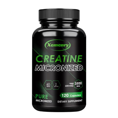Creatine Monohydrate - Build Muscle and Improve Performance, Explosive Power for Men, Increase Strength - 120 Capsules