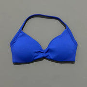 Impact Strappy Bra Gym Top Women High Support Thin Strap Halter Sports Seamless Bras Scrunch Push-Up Workout Yoga Tanks