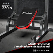 Multifunction Power Tower with Rock Climbing Grip and Incline Bench Adjustable Dip Station Pull up Bar for Home Gym Strength Training Workout 480Lbs