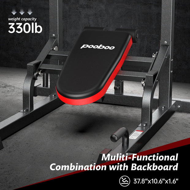 Multifunction Power Tower with Rock Climbing Grip and Incline Bench Adjustable Dip Station Pull up Bar for Home Gym Strength Training Workout 480Lbs