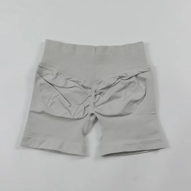 Impact Shorts Women Seamless Roll-Up Sports Shorts Hip Stretch Fitness Clothes Running Shorts Women'S Gym Impact Leggings