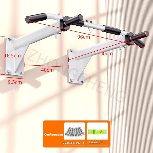 Horizontal Bar Household Indoor Wall Pull up Device, Perforated Single Pole Lifting Ring, Home Fitness Equipment