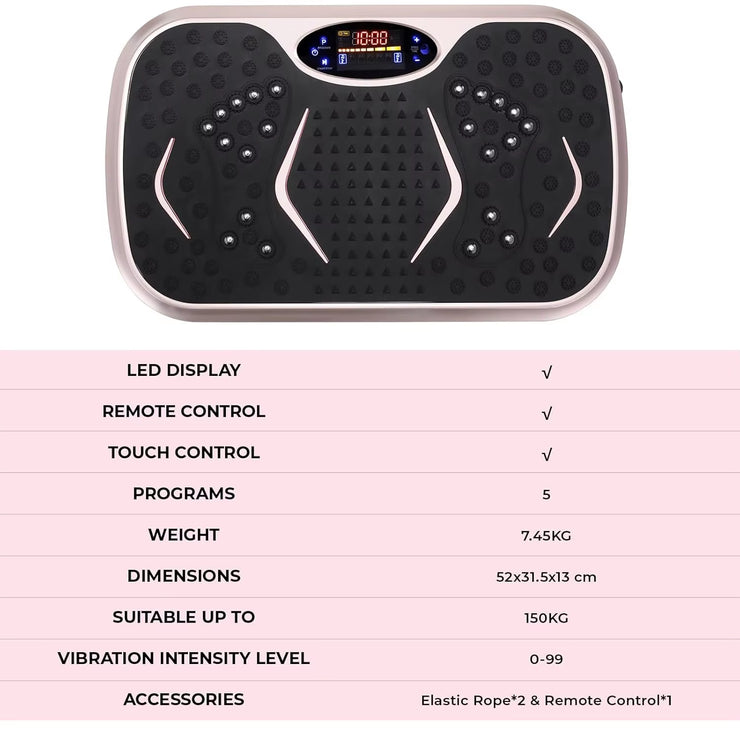 Vibration Plate,Fitness Vibration Board for Home,Full Body Exercise Machine,Fat Burning & Muscle Building,Body Shaper Trainer