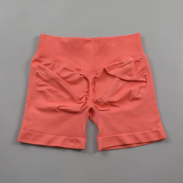 Impact Shorts Women Seamless Roll-Up Sports Shorts Hip Stretch Fitness Clothes Running Shorts Women'S Gym Impact Leggings