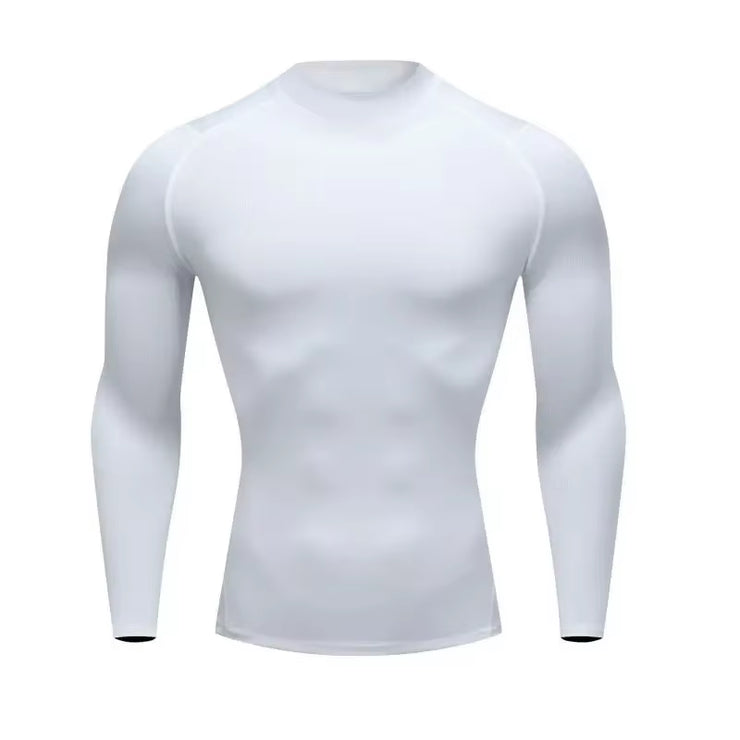 Men Compression Running T-Shirt Fitness Tight Long Sleeve Sport Shirts Training Jogging Tops Gym Sportswear Quick Dryer T-Shirt