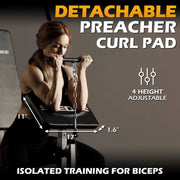 Home Gym Station, Workout Station with 105LBS Weight Stack, Home Gym Equipment W/ Handle Set