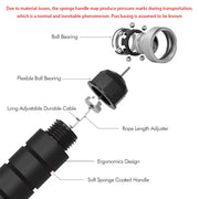 With Ball Bearings Adjustable Tangle-Free Speed Wire Jump Rope Workout with Foam Handles for Fitness Home Workouts and Slim Body