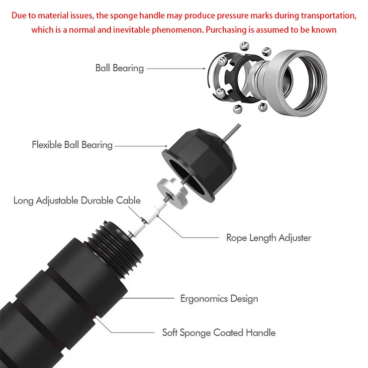 With Ball Bearings Adjustable Tangle-Free Speed Wire Jump Rope Workout with Foam Handles for Fitness Home Workouts and Slim Body