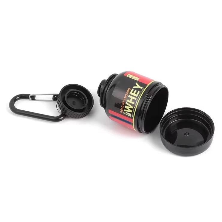 100ML Outdoor Sport Mini Portable Protein Container Powder Bottle with Whey Keychain Health Funnel Medicine Box Small Water Cup