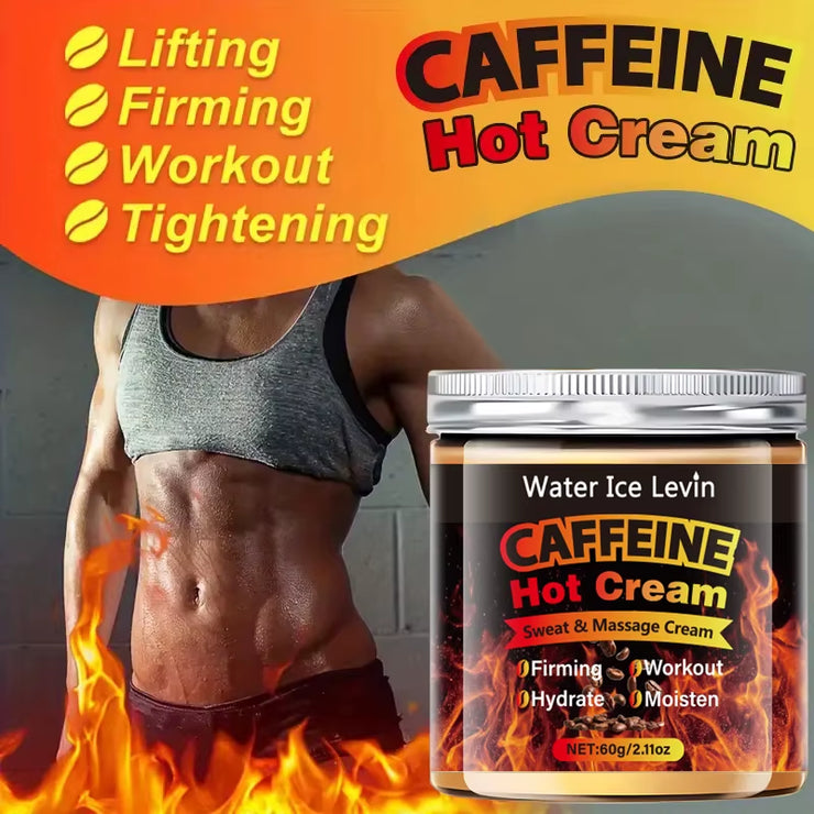60G Caffeine Hot Massage Cream - Deeply Nourishing and Firming Moisturizer for Face and Body, Ideal for Post-Workout, Enhances Moisturizing System, Moisturizing Cream