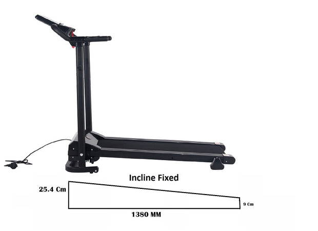 Electric Motorised Treadmill Folding Running Walking Machine Home Gym 9% Incline