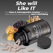 Organic Maca Root Powder Capsules 1500Mg Containing Maca Root Extract,Ashwagandha,Black Pepper, Supplements for Men