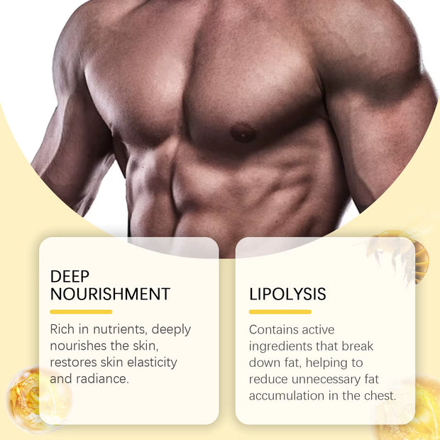 Men'S Breast Tightening Oil Gynecomastia Reduction Cellulite Removal Belly Muscle Fitness Abs Sculpting Chest Muscle Massage Oil