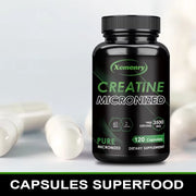 Creatine Monohydrate - Build Muscle and Improve Performance, Explosive Power for Men, Increase Strength - 120 Capsules