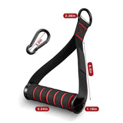 D-Ring Metal Gym Handles Grip Workout Heavy Duty Cable Machine Handle with Hook Fitness Equipment for Exercise Bands