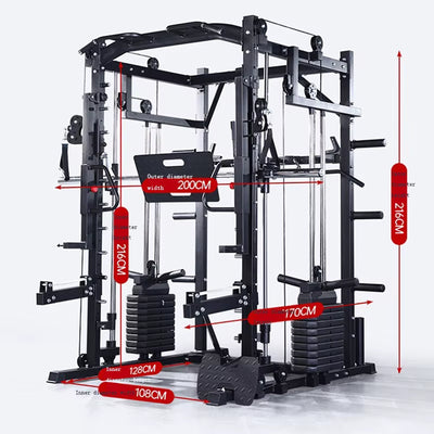 Commercial Squat Bench Press Integrated Gantry Smith Machine Comprehensive Training Fitness Equipment