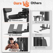 Home Gym Station, Workout Station with 154LBS Weight Stack, Home Gym Equipment for All Body Training