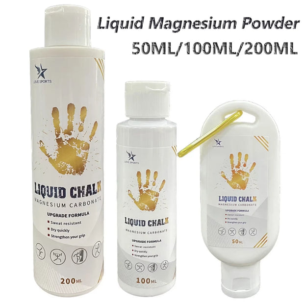 NEW 50/100/200Ml Liquid Chalk Sports Magnesium Powder Fitness Weight Lifting anti Slip Cream Grip Weight Lifting Climbing Gym