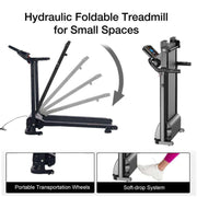 Electric Motorised Treadmill Folding Running Walking Machine Home Gym 9% Incline
