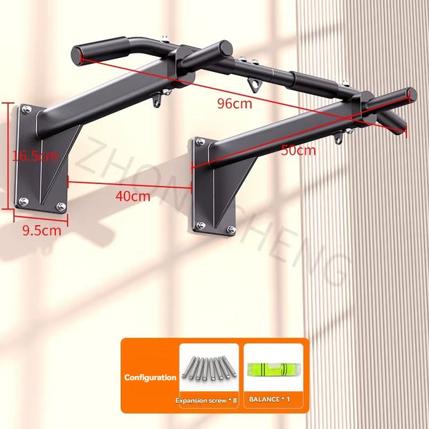 Horizontal Bar Household Indoor Wall Pull up Device, Perforated Single Pole Lifting Ring, Home Fitness Equipment