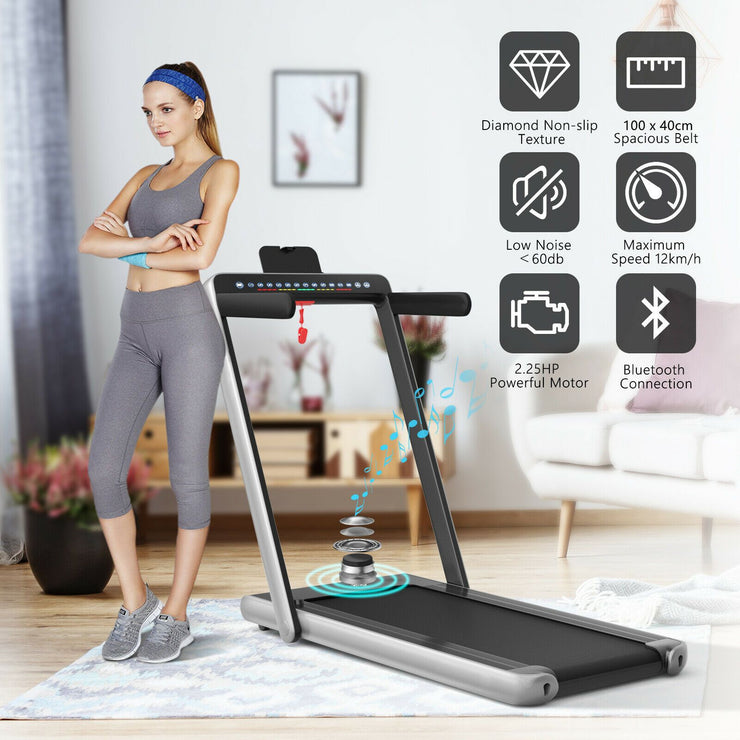 Folding Treadmill Electric 1-12KM/H with Bluetooth
