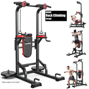 Multifunction Power Tower with Rock Climbing Grip and Incline Bench Adjustable Dip Station Pull up Bar for Home Gym Strength Training Workout 480Lbs