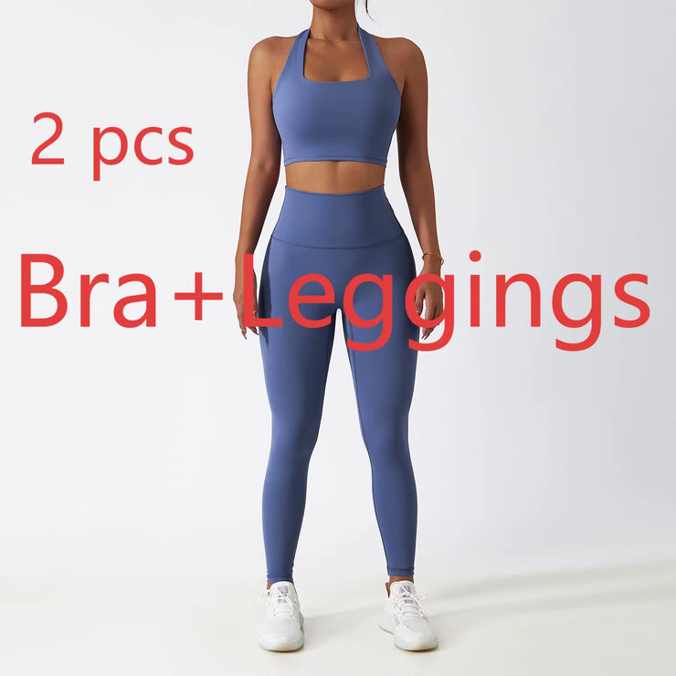 Newest Zipper Long Sleeve Yoga Set 2PCS High Waist Fitness Sport Gym Suit Sportwear Women Set Workout Clothestracksuit Academic