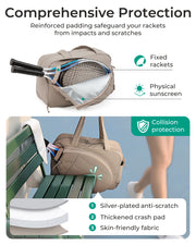 Sport Bag for Tennis Sports Gym Duffle Bags with Shoe Compartment Wet Pocket Overnight Weekend Travel Bag