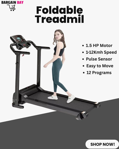 Treadmill Electric Jogging Running Machine Motorised Folding Machine Home Gym UK
