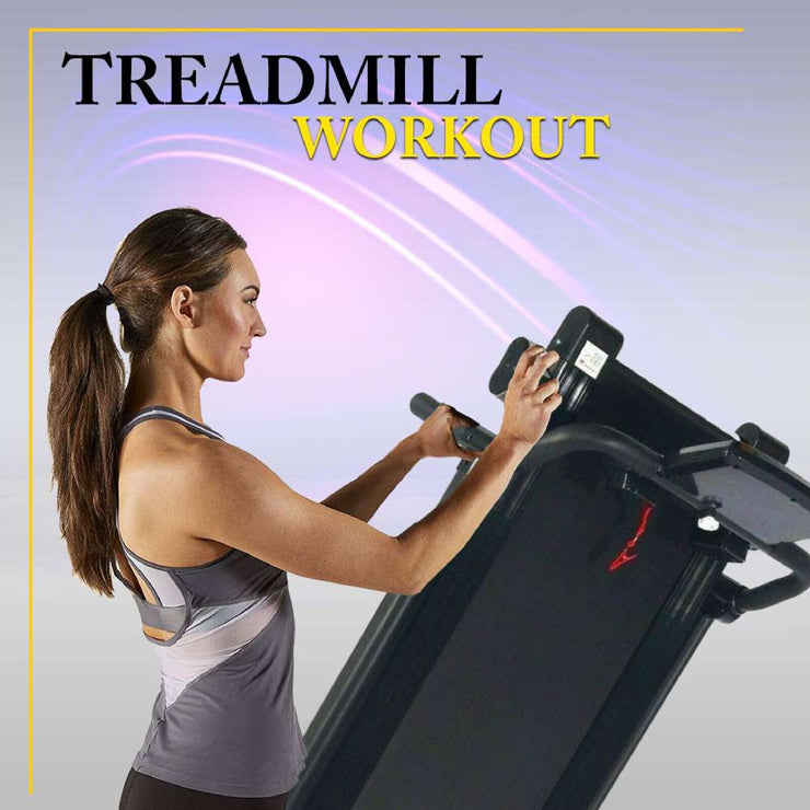 Electric Motorised Treadmill Folding Running Walking Machine Home Gym 9% Incline