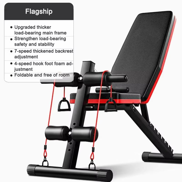 Upgrade Sit-Ups Dumbbell Bench Adjustable Weight Bench for Full Body Workout Multi-Purpose Utility Weight Bench for Home Gym