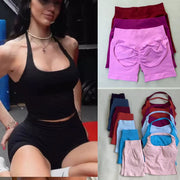 Impact Shorts Women Seamless Roll-Up Sports Shorts Hip Stretch Fitness Clothes Running Shorts Women'S Gym Impact Leggings