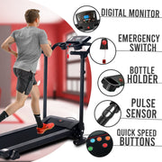 Treadmill Electric Motorized with 9 % Incline Gym Running Machine Home Folding