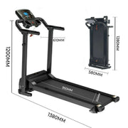 Electric Motorised Treadmill Folding Running Walking Machine Home Gym 9% Incline