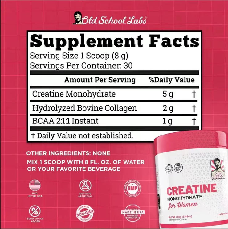 Creatine Monohydrate for Women - Supports Lean Muscle and Recovery, Energy and Endurance, and Balances Hormones