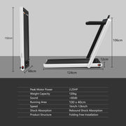 Folding Treadmill Electric 1-12KM/H with Bluetooth