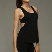 Women'S Workout Vest Sleeveless Quick Dry Fitness Top Gym Running Sports Shirt Athletic Breathable Slim Fit T-Shirt Acti