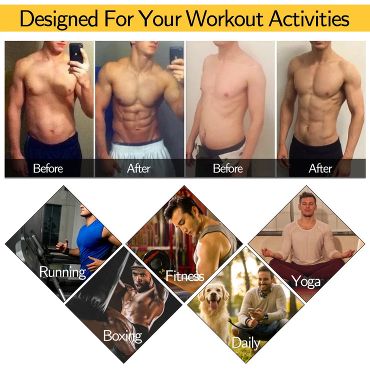 Men Body Shaper Waist Trainer Sauna Suit Sweat Vest Slimming Underwear Weight Loss Shirt Fat Burner Workout Tank Tops Shapewear