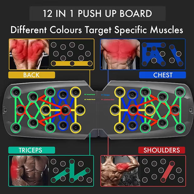 New Arrival Custom Logo Portable Foldable Push up Bar Home Workout Exercise Equipment Push up Board