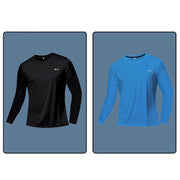 Men Long Sleeve Sport T-Shirt Quick Dry Running Shirt Breathable Anti-Sweat Top Gym T Shirt Men Fitness Gym Clothing Men 2023