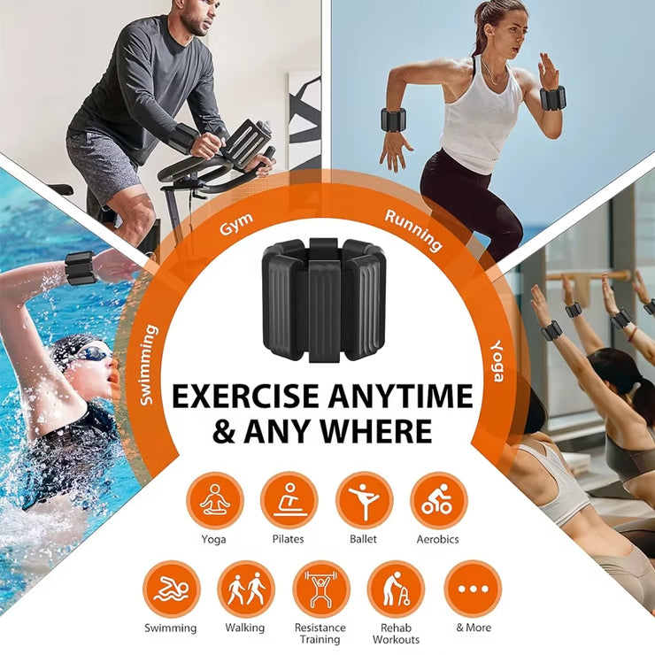 1Pair Ankle Weights for Women,2 Lbs/4 Lbs Adjustable Wrist Arm Weights for Women & Men Yoga Training Walking Jogging Aerobics