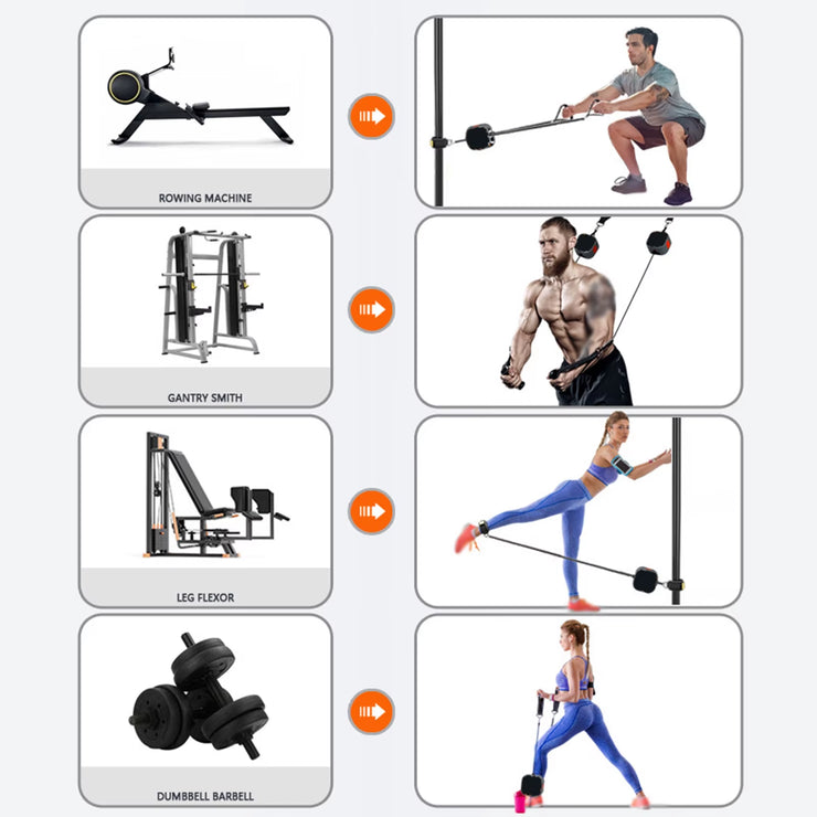 Strength Trainer Adjustable Resistance Machine for Workout Exercise Home Gym