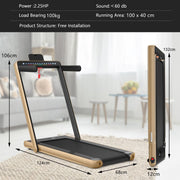 Folding Treadmill Electric 1-12KM/H with Bluetooth