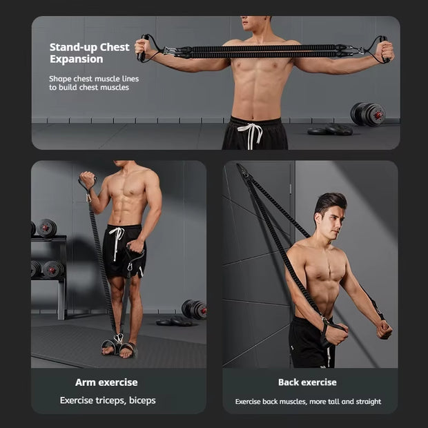 Pedal Tension Rope Puller Exercise Superior Quality Multi-Functional Fitness Exercise Resistance Band Men Sports Gym Equipment